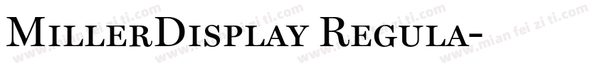 MillerDisplay Regula字体转换